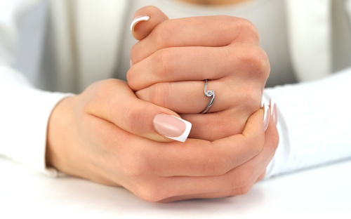 Diamantový prsten z bílého zlata 0.150 ct Lines Of Love - LRBR035