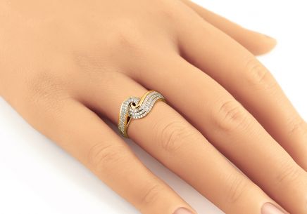Zlatý briliantový prsten Amadora 0,410 ct