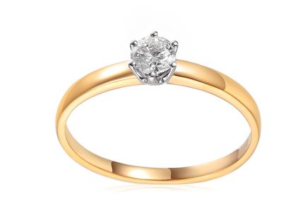 Diamantový dvoubarevný zásnubní prsten Speranza 0,140 ct