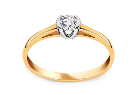 Zlatý diamantový prsten 0.200 ct Power Of Love