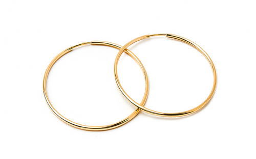 Zlaté náušnice kruhy 4,5 cm - IZ23745