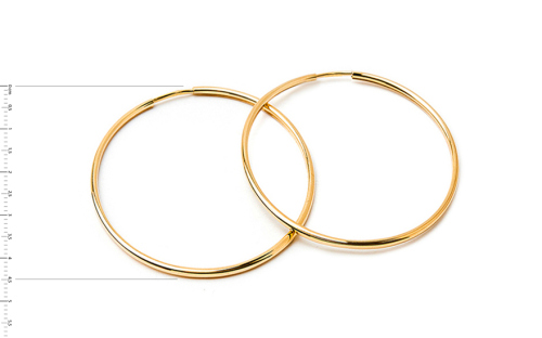 Zlaté náušnice kruhy 4,5 cm - IZ23745
