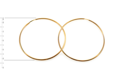 Zlaté náušnice kruhy 4,5 cm - IZ23806