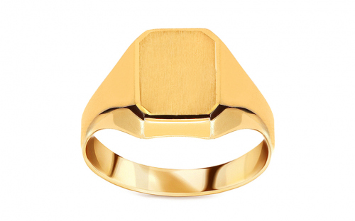 Zlatý pánský prsten s matováním - IZ22427