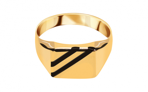Zlatý pánský prsten s přírodním Onyx - IZ22449