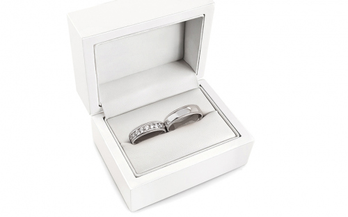Diamantové snubní prstýnky 0,900 ct Yasmine diamonds 6 mm bílé - IZOBBR003A - v krabičce