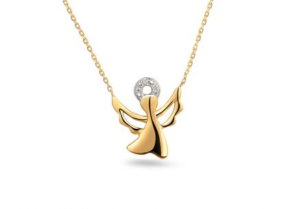 Diamantový náhrdelník 0,010 ct Andílek