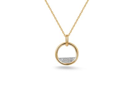 Zlatý briliantový náhrdelník Karma 0,020 ct