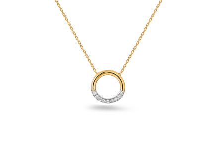 Zlatý briliantový náhrdelník Karma 0,050 ct