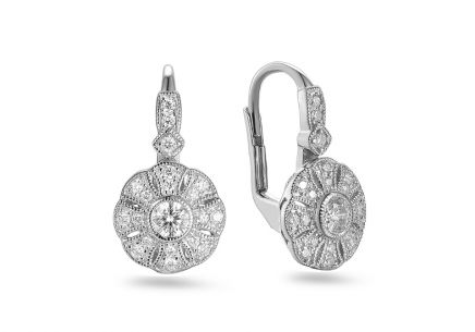 Diamantové náušnice květiny 0,630 ct
