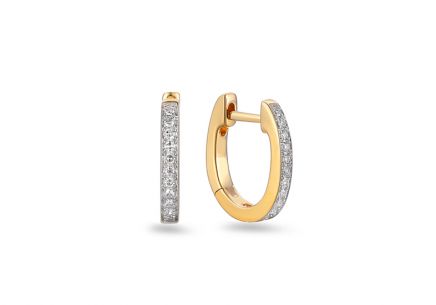 Dívčí diamantové náušnice 0,090 ct