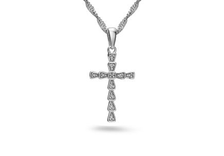 Diamantový přívěsek 0,040 ct Křížek