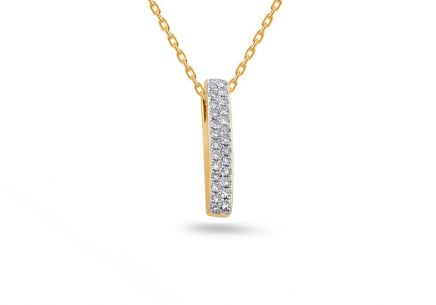 Zlatý briliantový přívěsek 0,130 ct
