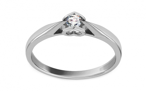 Diamantový prsten z bílého zlata 0.100 ct Delight - ROYBR123A