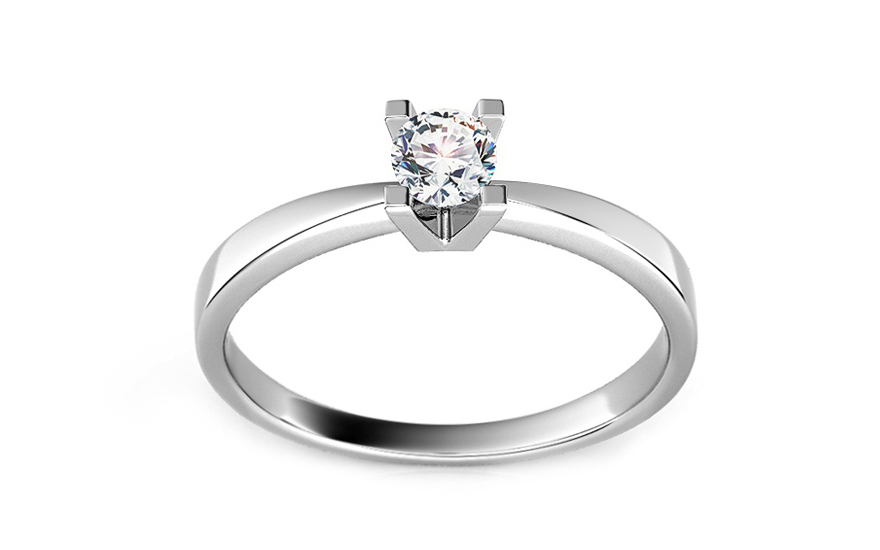 Diamantový prsten z bílého zlata 0.100 ct Promise - ARBR01