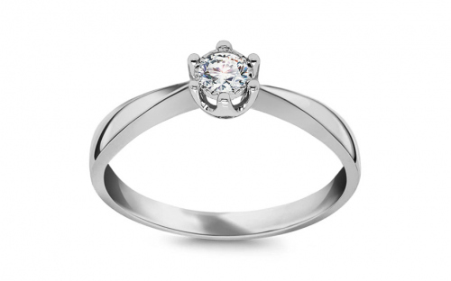 Jedinečný zásnubní diamantový prsten Cora, 14K - ROYBR114AM