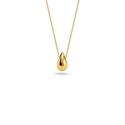 Náhrdelník zdobený kapkou, žluté zlato 14K