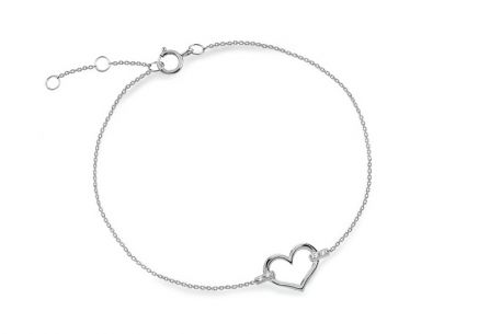 Diamantový náramek 0,010 ct Srdce