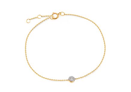 Zlatý briliantový náramek 0,050 ct