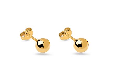 Zlaté náušnice Balls 6 mm