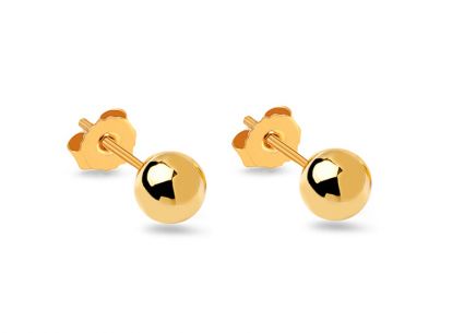 Zlaté náušnice pecky 5 mm