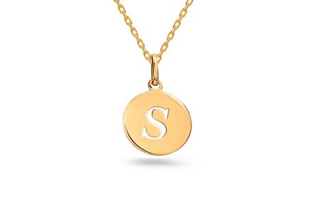 Zlatá minimalistická celebritka písmeno S