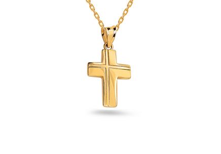 Zlatý minimalistický přívěsek Křížek