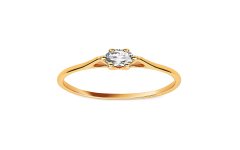 Prsten Alir s lab-grown diamantem, žluté zlato - ALLG007P