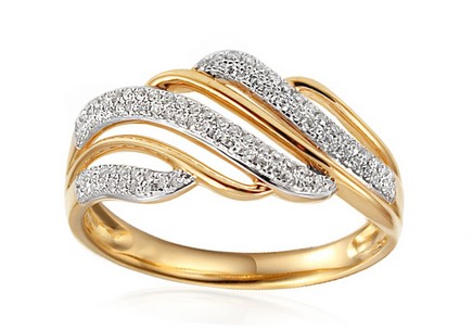 Zlatý diamantový prsten 0,200 ct Amara