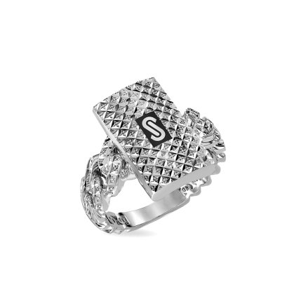 Monaco Chain ring Classic Flex lock, bílé zlato