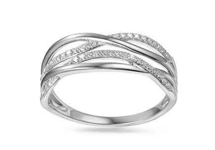 Diamantový prsten z bílého zlata 0.120 ct