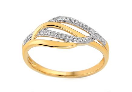 Zlatý briliantový prsten