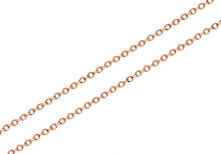 Řetízek z růžového zlata Rolo 1,5 mm