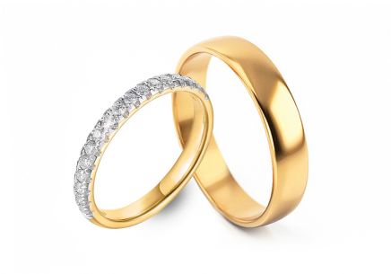 Diamantové snubní prstýnky 0,27 ct Yasmine diamonds 2,5 a 3 mm