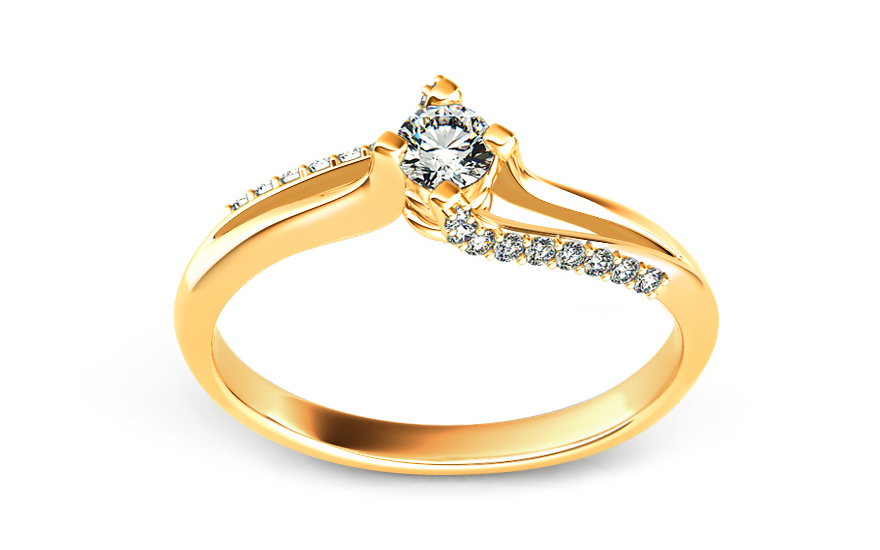 Zásnubní prsten s diamanty 0,220 ct Promise 9 - ARBR11Y