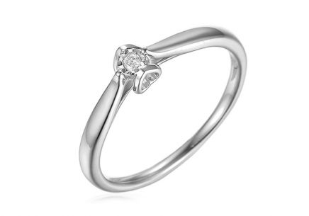 Diamantový prsten z bílého zlata 0.020 ct Layra