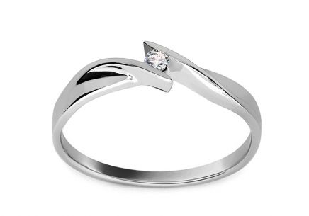 Diamantový prsten z bílého zlata 0.030 ct Beauty