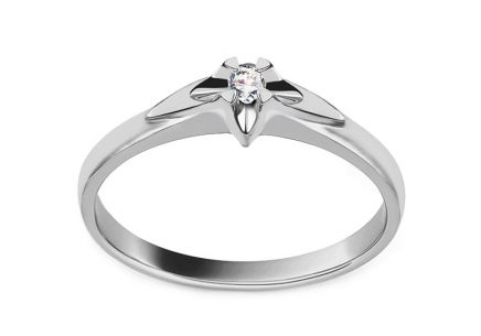Diamantový prsten z bílého zlata 0.040 ct Always