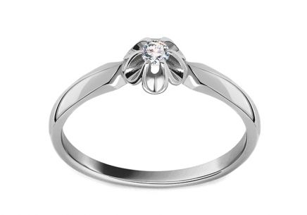 Diamantový prsten z bílého zlata 0.040 ct Zahara white