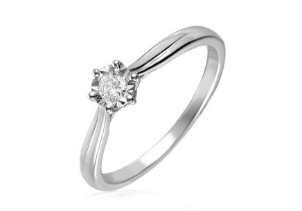 Diamantový prsten z bílého zlata 0.090 ct Waiana