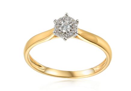 Zásnubní diamantový prsten 0,030 ct