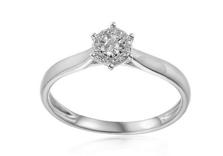 Zásnubní diamantový prsten 0,030 ct