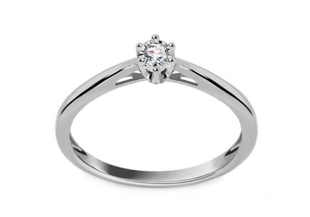 Zásnubní diamantový prsten 0,050 ct