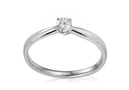 Zásnubní diamantový prsten 0,100 ct