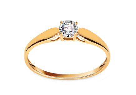 Zlatý diamantový prsten 0,080 ct IDALIA