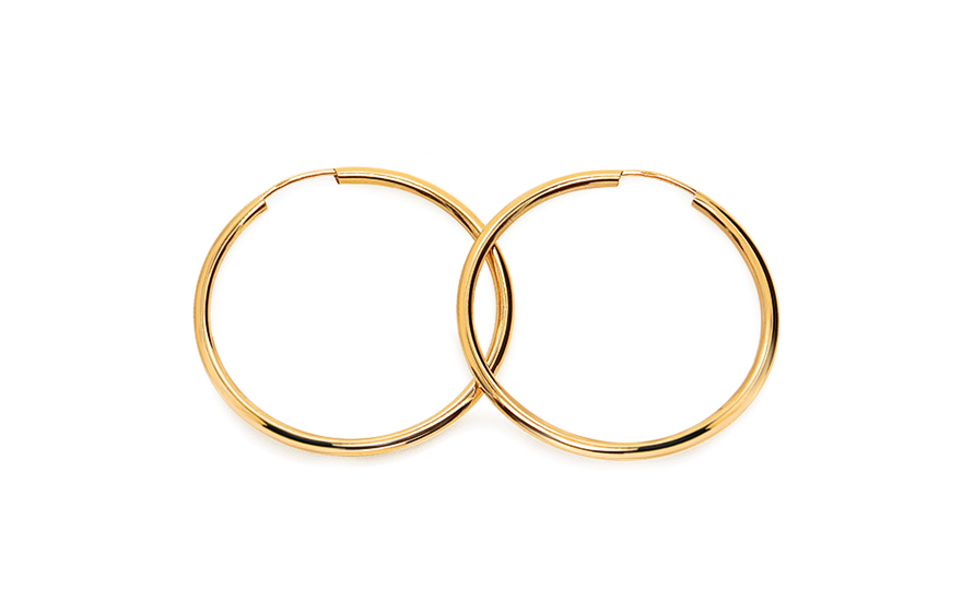 Zlaté náušnice kruhy 2,5 cm - IZ20620