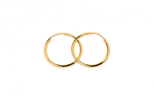 Zlaté náušnice kruhy 2 cm - IZ22539