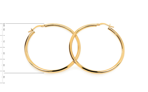 Zlaté náušnice kruhy 4 cm - IZ18286