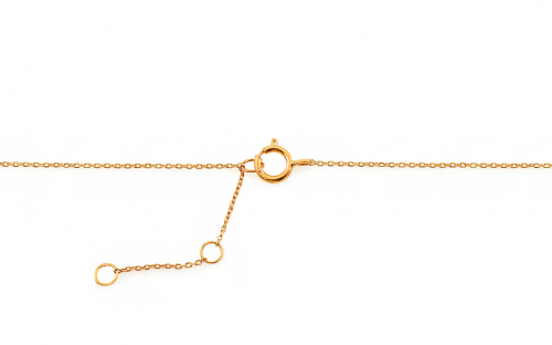 Zlatý náhrdelník s diamantovým kroužkem Karma 0,080 ct - IZBR329