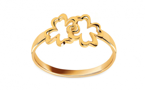 Zlatý prsten kvítky - IZ25929